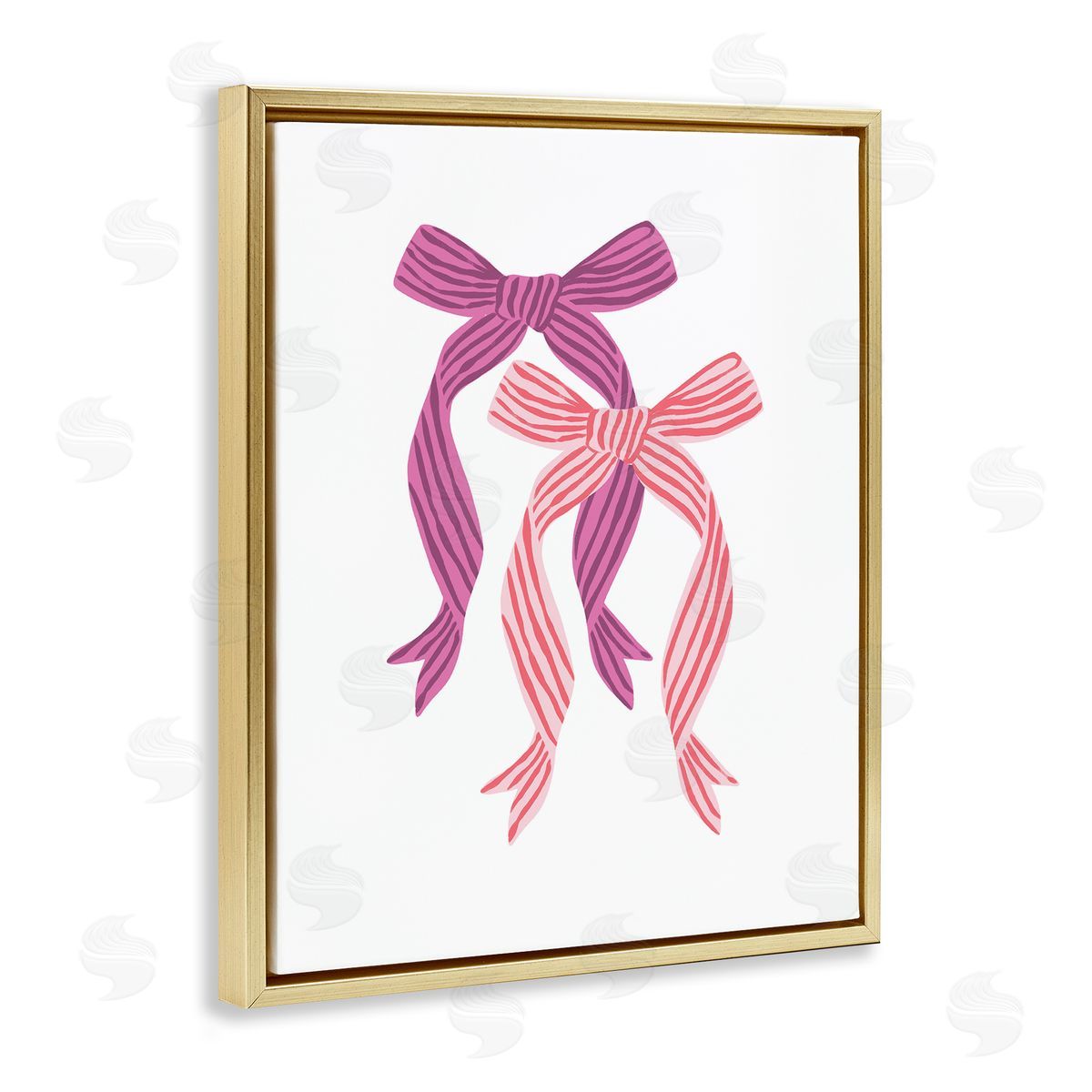 Krissy Mast Magenta & Red Double Bow Canvas Wall Art Print