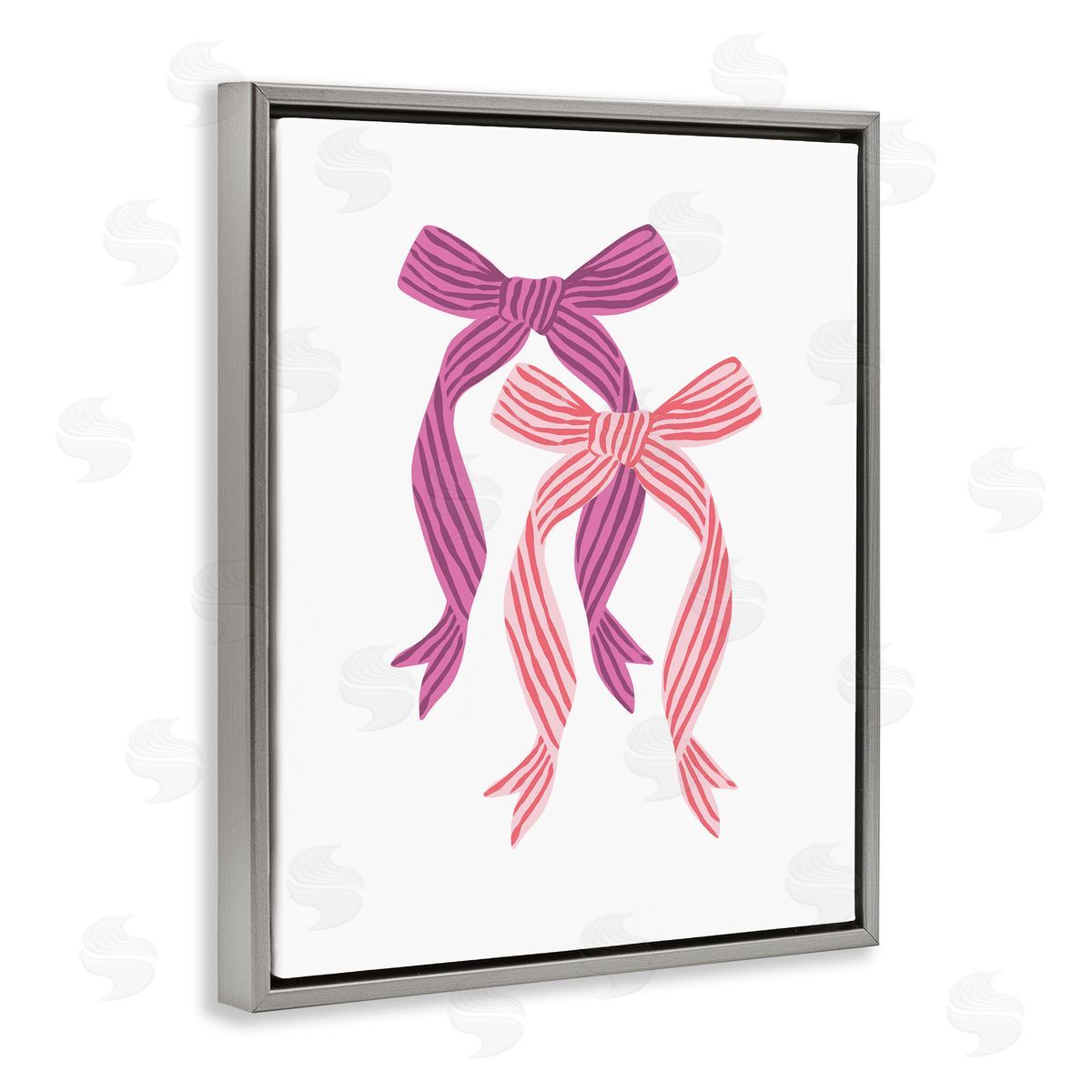Krissy Mast Magenta & Red Double Bow Canvas Wall Art Print