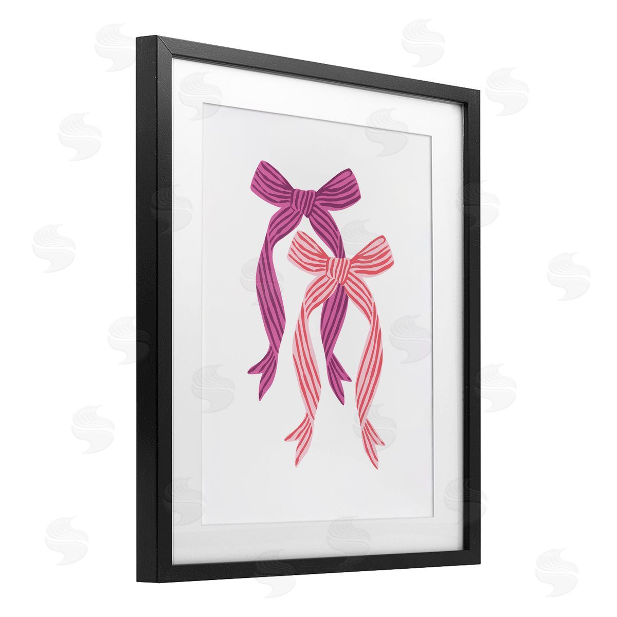 Krissy Mast Magenta & Red Double Bow Canvas Wall Art Print