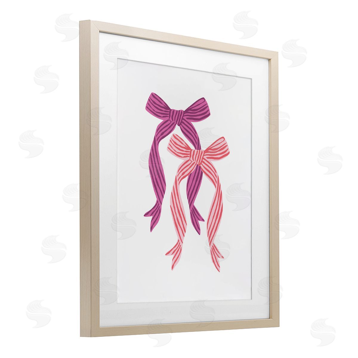 Krissy Mast Magenta & Red Double Bow Canvas Wall Art Print