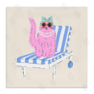 Krissy Mast | Pink Cat Lounge Chair