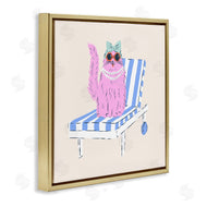 Krissy Mast | Pink Cat Lounge Chair