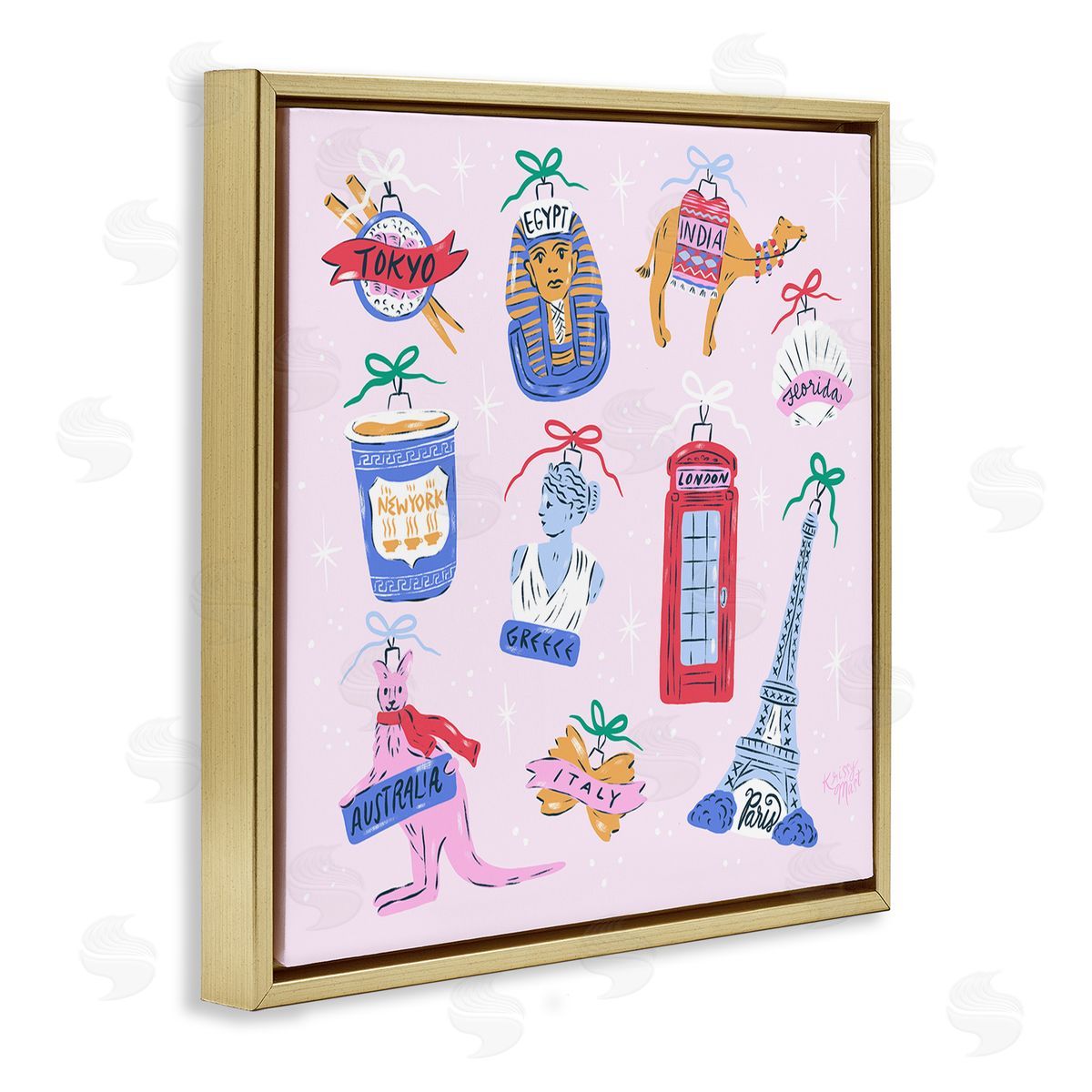 Krissy Mast Global Travel Ornaments Canvas Wall Art Print