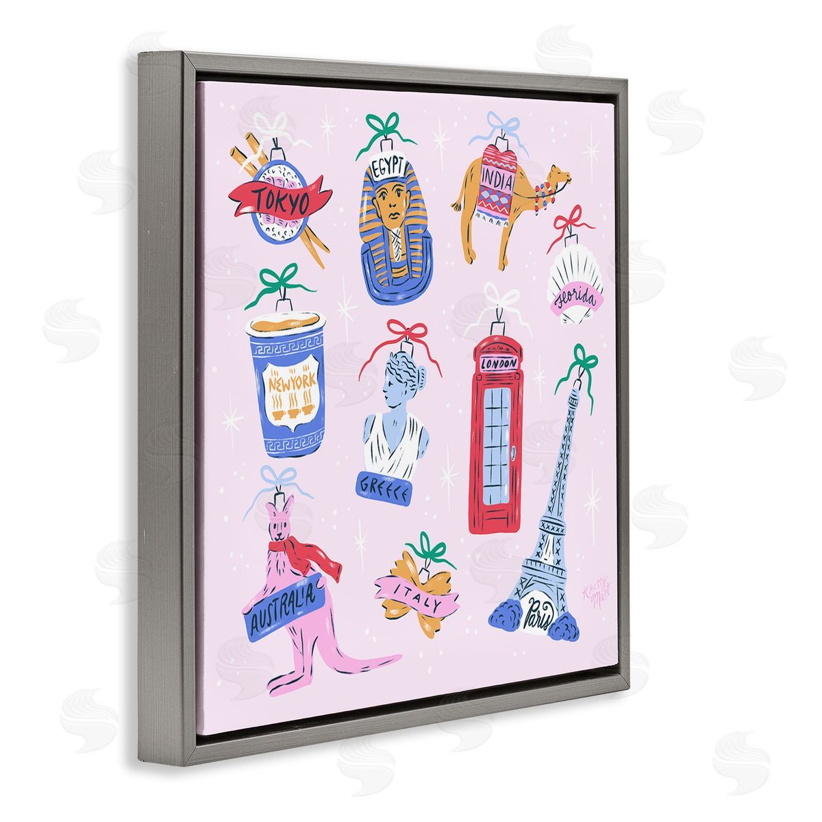 Krissy Mast Global Travel Ornaments Canvas Wall Art Print