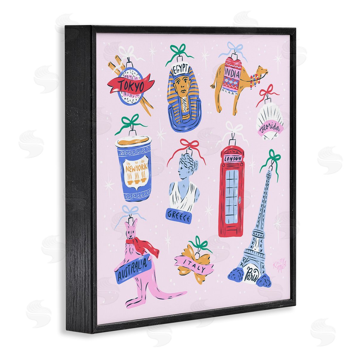 Krissy Mast Global Travel Ornaments Canvas Wall Art Print