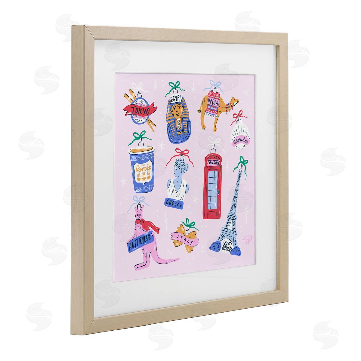 Krissy Mast Global Travel Ornaments Canvas Wall Art Print