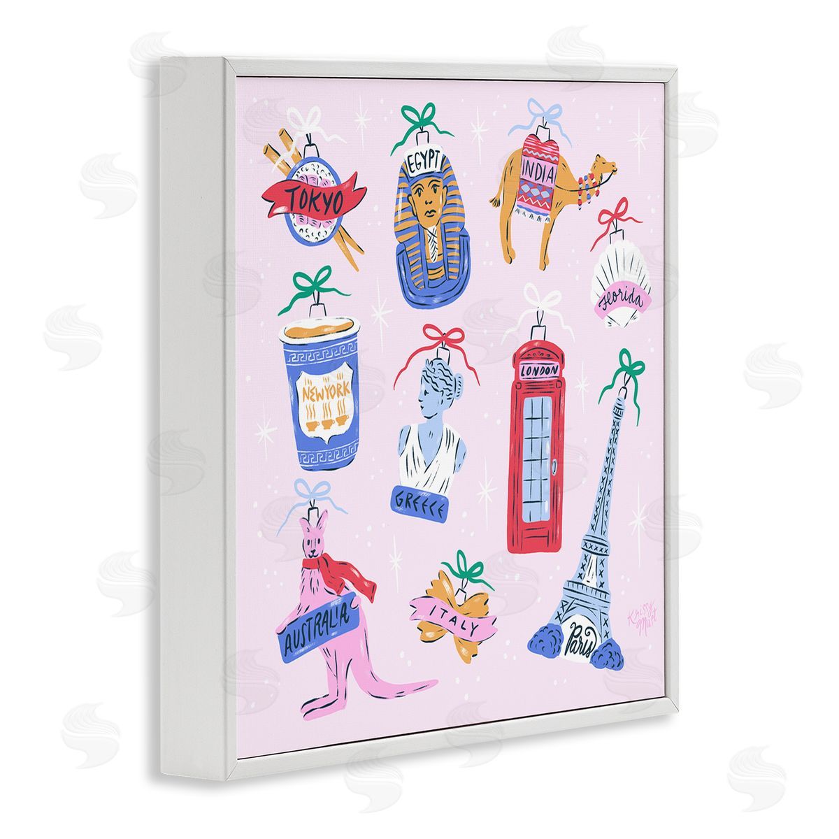 Krissy Mast Global Travel Ornaments Canvas Wall Art Print