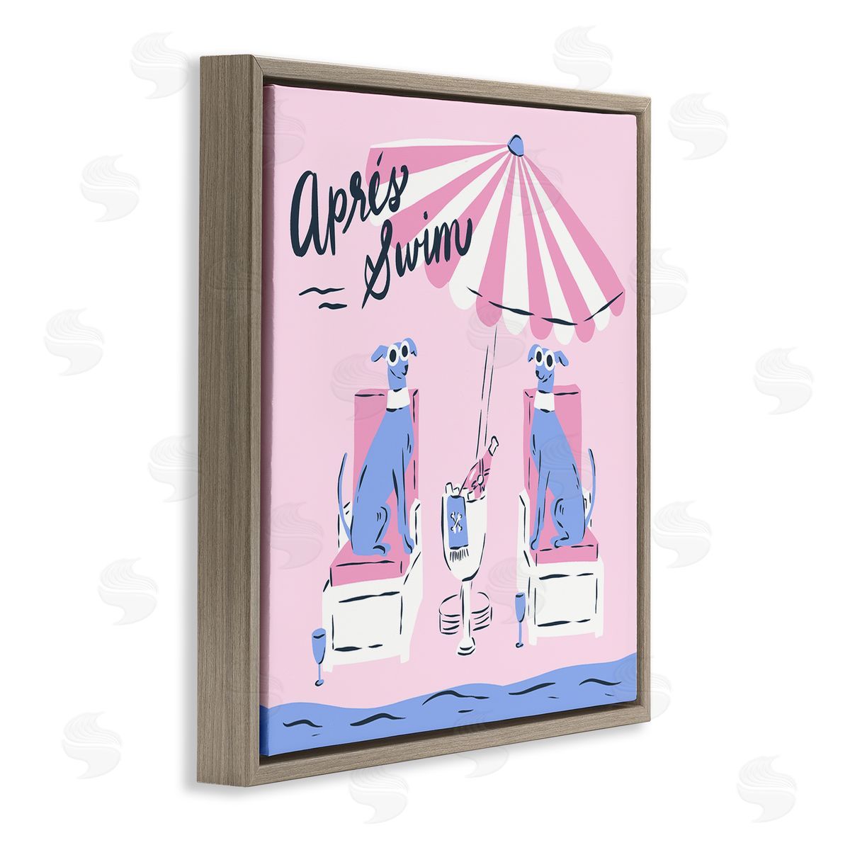 Krissy Mast Apres Swim Greyhounds Canvas Wall Art Print