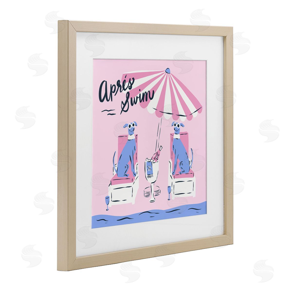 Krissy Mast Apres Swim Greyhounds Canvas Wall Art Print