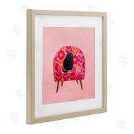 Planet Cat by Angie Rozelaar | Cat on Retro Floral Chair