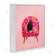 Planet Cat by Angie Rozelaar | Cat on Retro Floral Chair