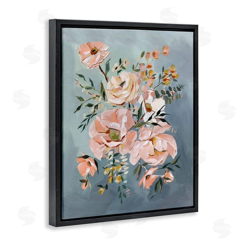 Annie Quigley | Brushed Roses on Blue