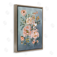 Annie Quigley | Brushed Roses on Blue