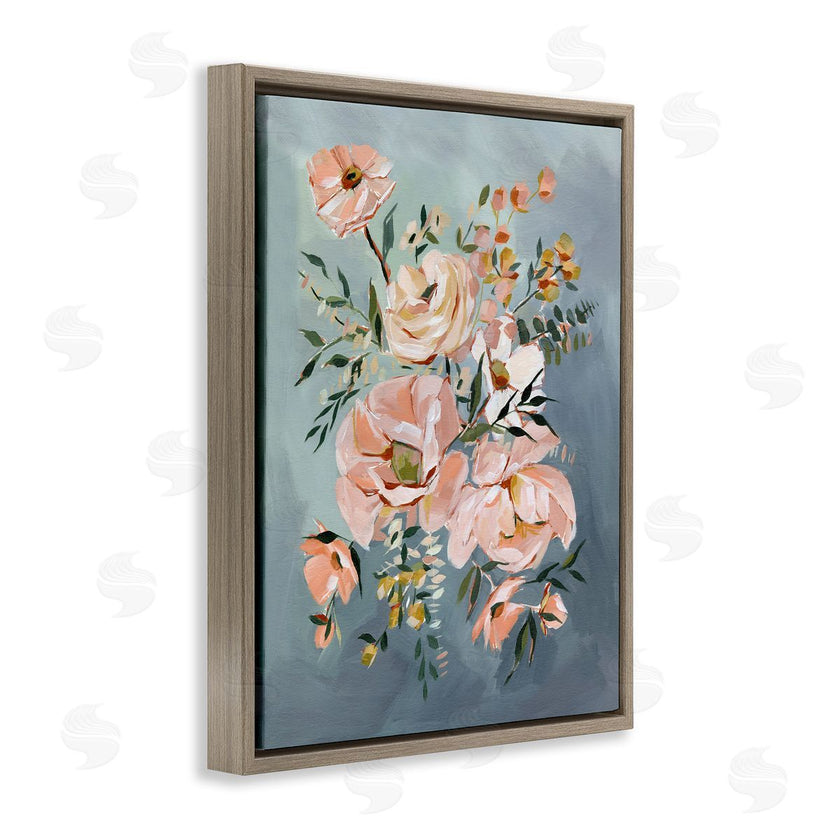 Annie Quigley | Brushed Roses on Blue