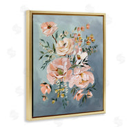 Annie Quigley | Brushed Roses on Blue