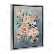 Annie Quigley | Brushed Roses on Blue