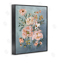 Annie Quigley | Brushed Roses on Blue