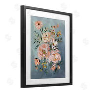 Annie Quigley | Brushed Roses on Blue