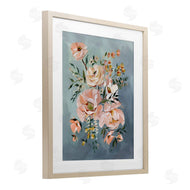 Annie Quigley | Brushed Roses on Blue