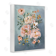 Annie Quigley | Brushed Roses on Blue
