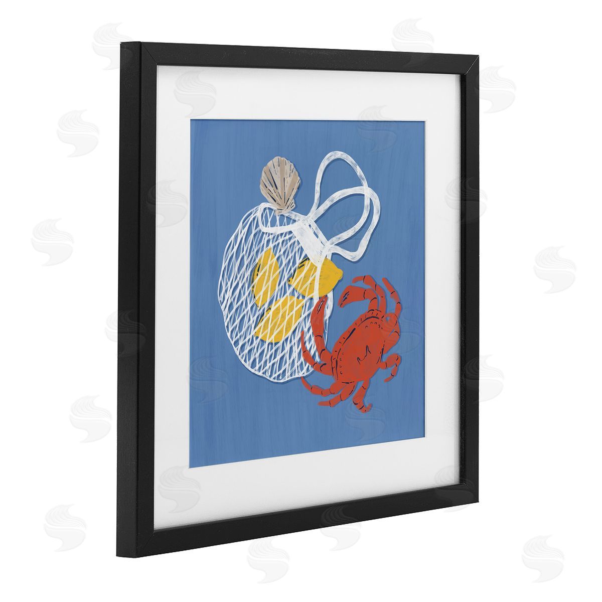 Krissy Mast Nautical Crab & Lemons Canvas Wall Art Print