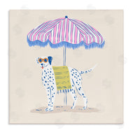 Krissy Mast | Pastel Beach Umbrella Dalmatian