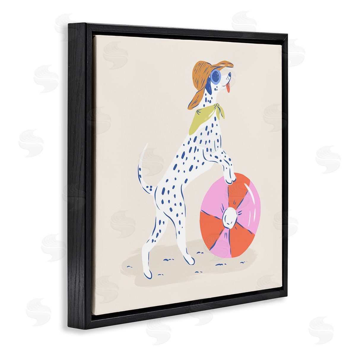 Krissy Mast Beach Ball Dalmatian Canvas Wall Art Print