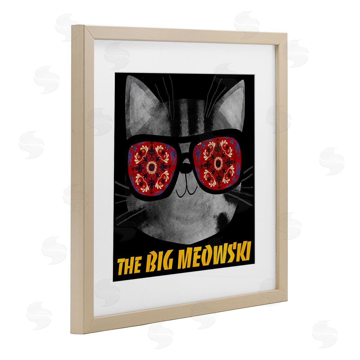 Planet Cat by Angie Rozelaar Big Meowski Movie Parody Canvas Wall Art Print
