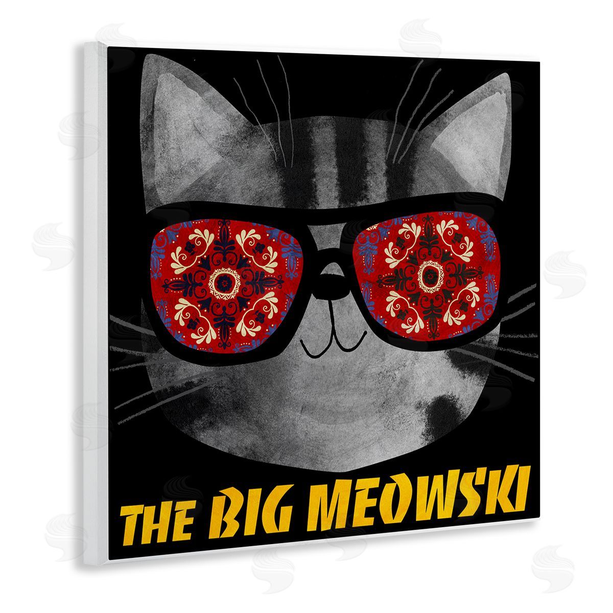 Planet Cat by Angie Rozelaar Big Meowski Movie Parody Canvas Wall Art Print