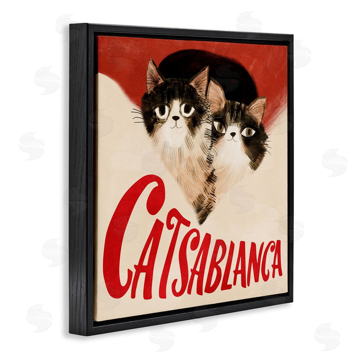 Planet Cat by Angie Rozelaar Catsablanca Funny Retro Film Canvas Wall Art Print