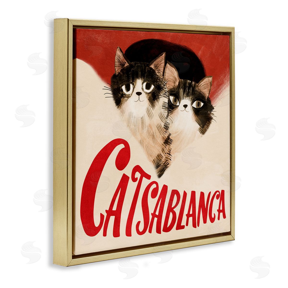 Planet Cat by Angie Rozelaar Catsablanca Funny Retro Film Canvas Wall Art Print
