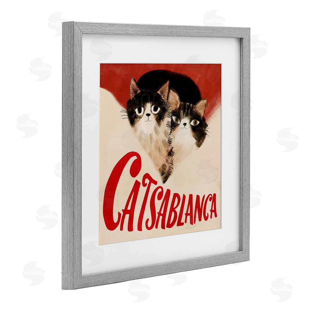Planet Cat by Angie Rozelaar Catsablanca Funny Retro Film Canvas Wall Art Print