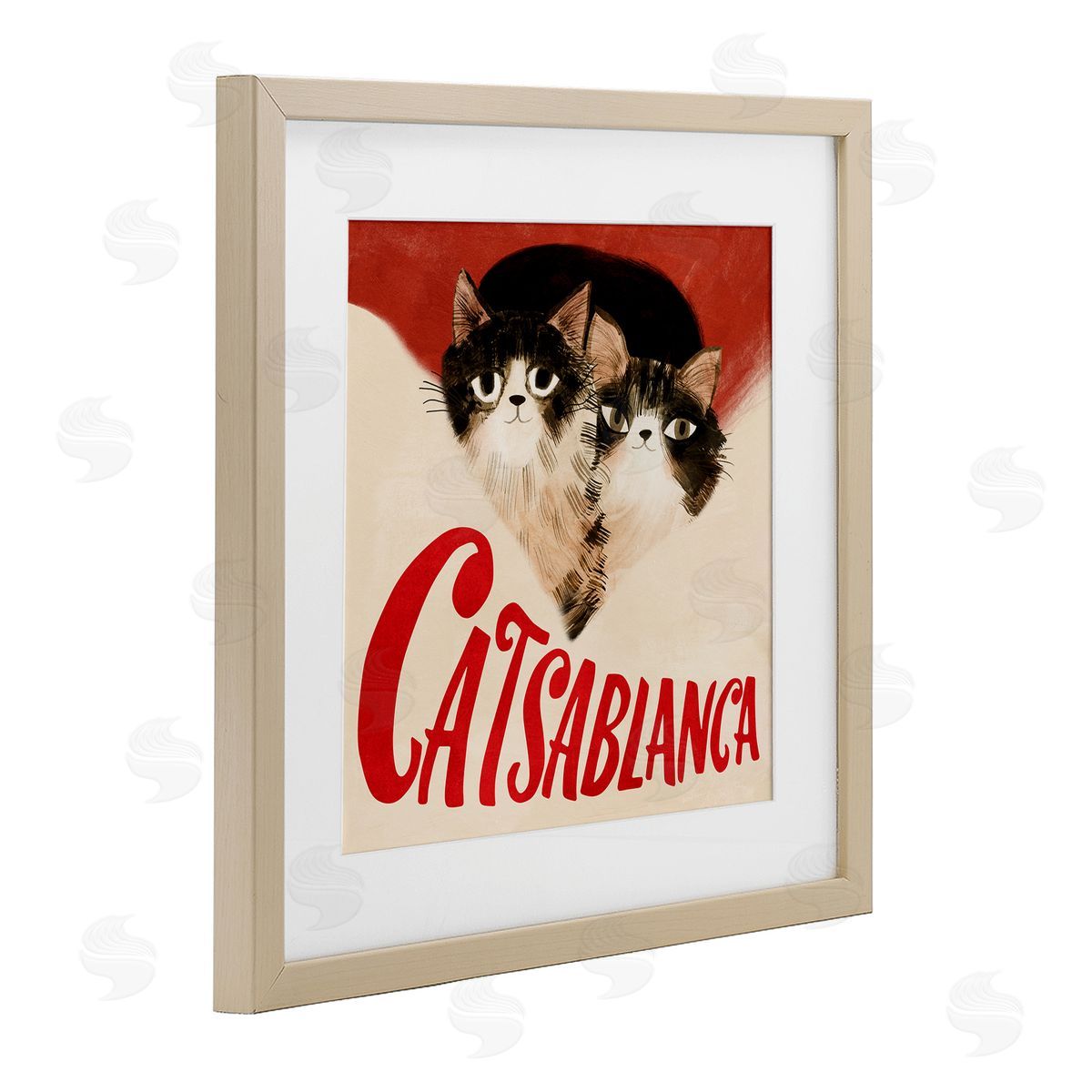 Planet Cat by Angie Rozelaar Catsablanca Funny Retro Film Canvas Wall Art Print
