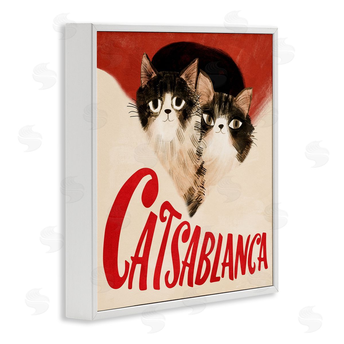 Planet Cat by Angie Rozelaar Catsablanca Funny Retro Film Canvas Wall Art Print