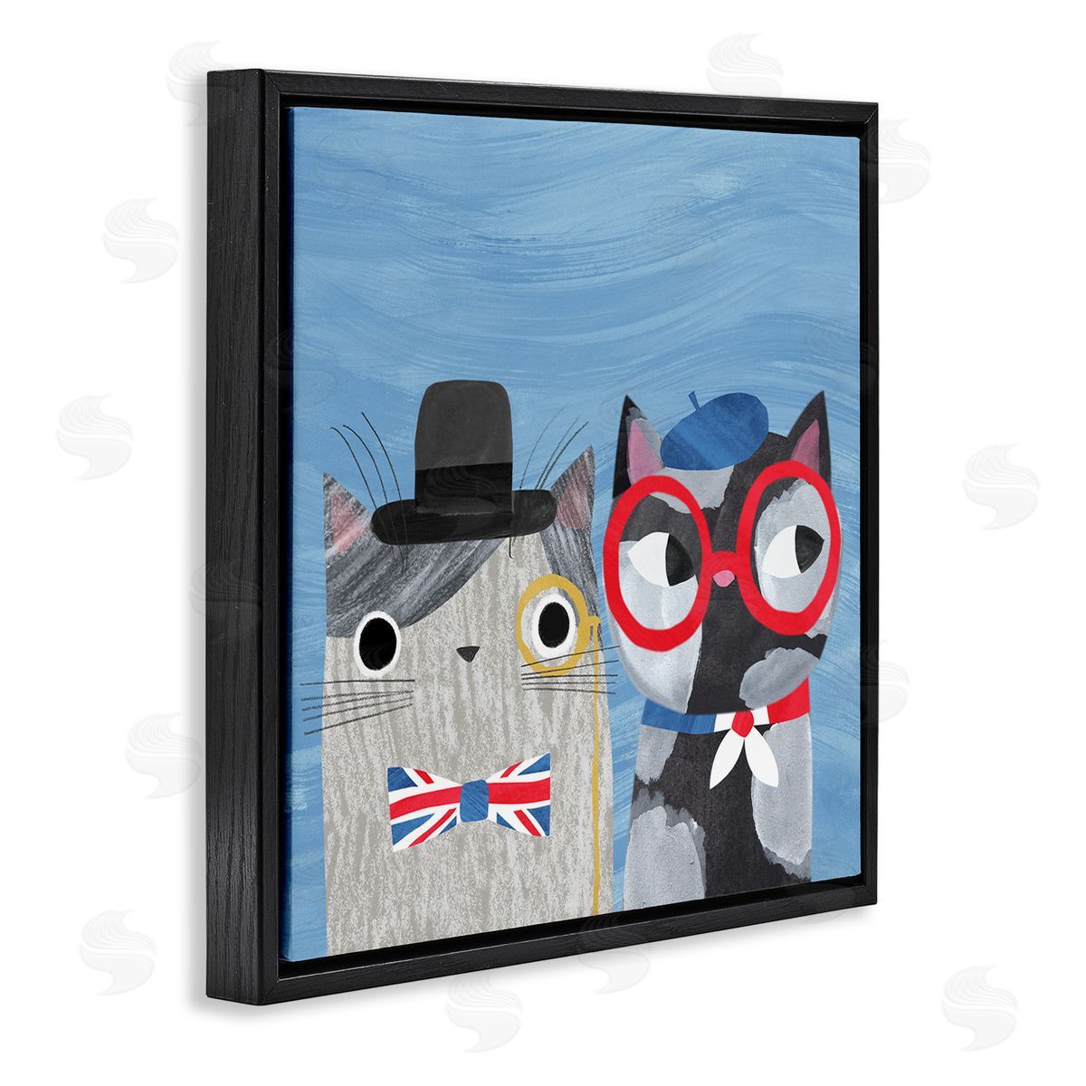 Planet Cat by Angie Rozelaar English & French Cats Canvas Wall Art Print