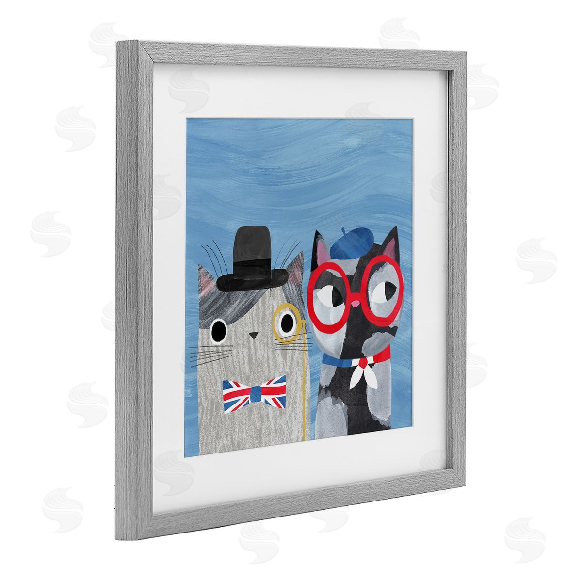 Planet Cat by Angie Rozelaar English & French Cats Canvas Wall Art Print
