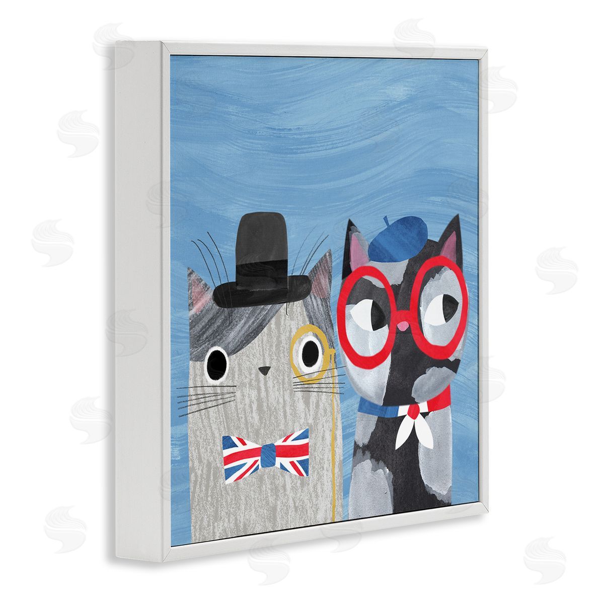 Planet Cat by Angie Rozelaar English & French Cats Canvas Wall Art Print