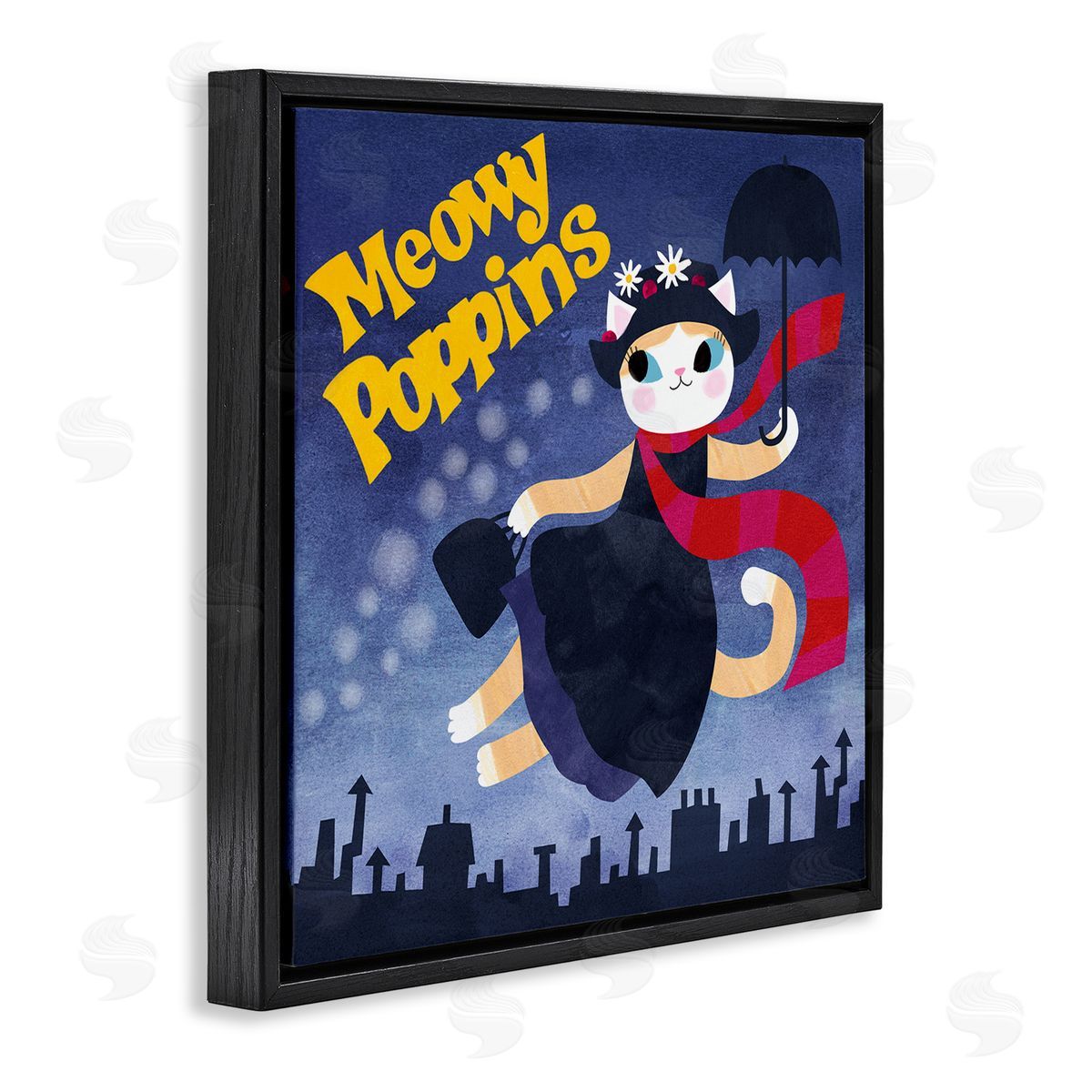 Planet Cat by Angie Rozelaar Meowy Poppins Cat Parody Canvas Wall Art Print
