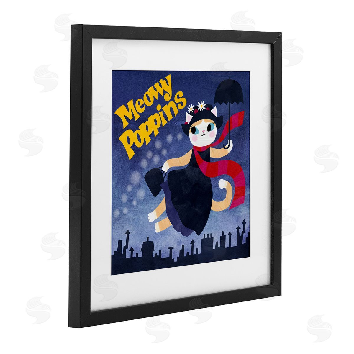 Planet Cat by Angie Rozelaar Meowy Poppins Cat Parody Canvas Wall Art Print