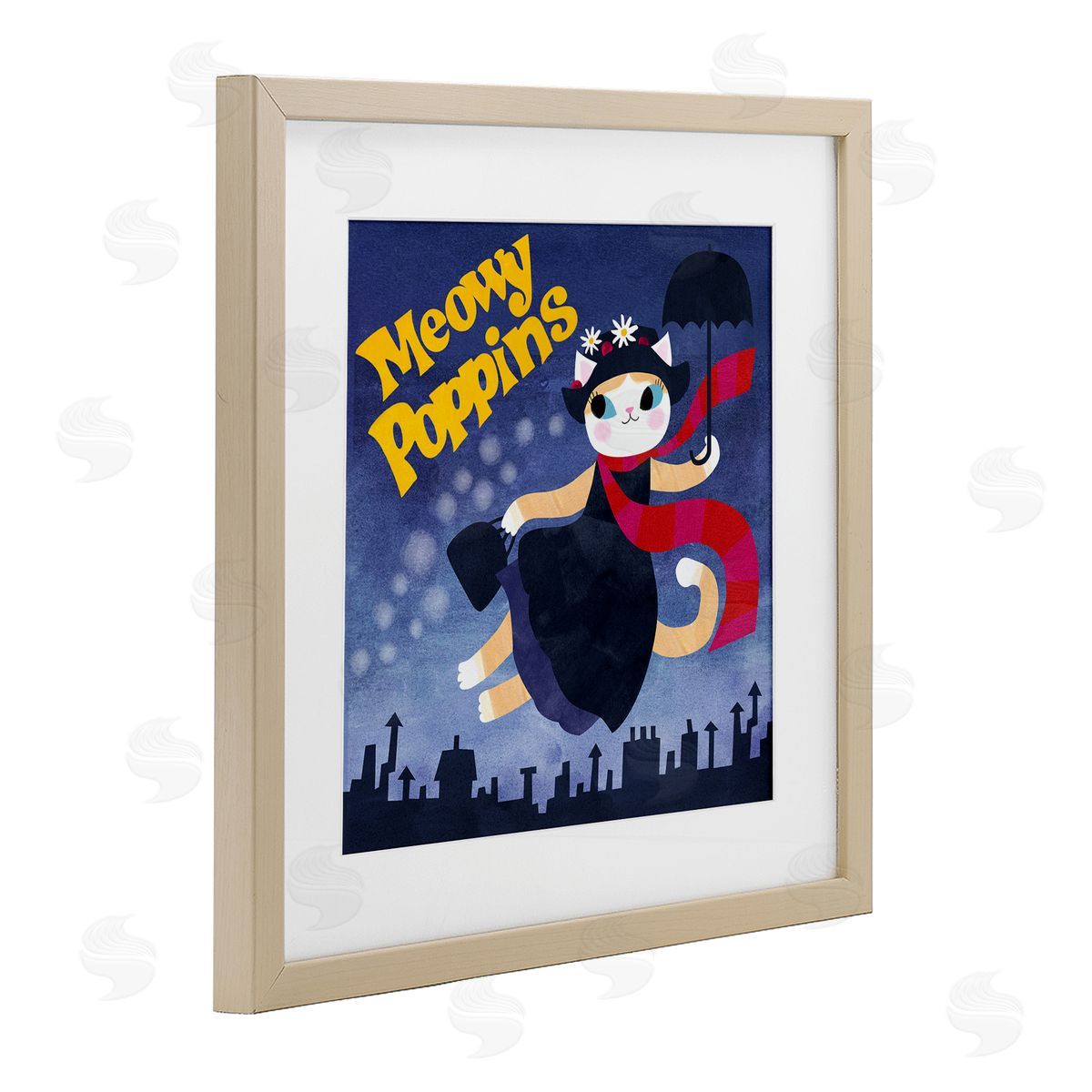 Planet Cat by Angie Rozelaar Meowy Poppins Cat Parody Canvas Wall Art Print