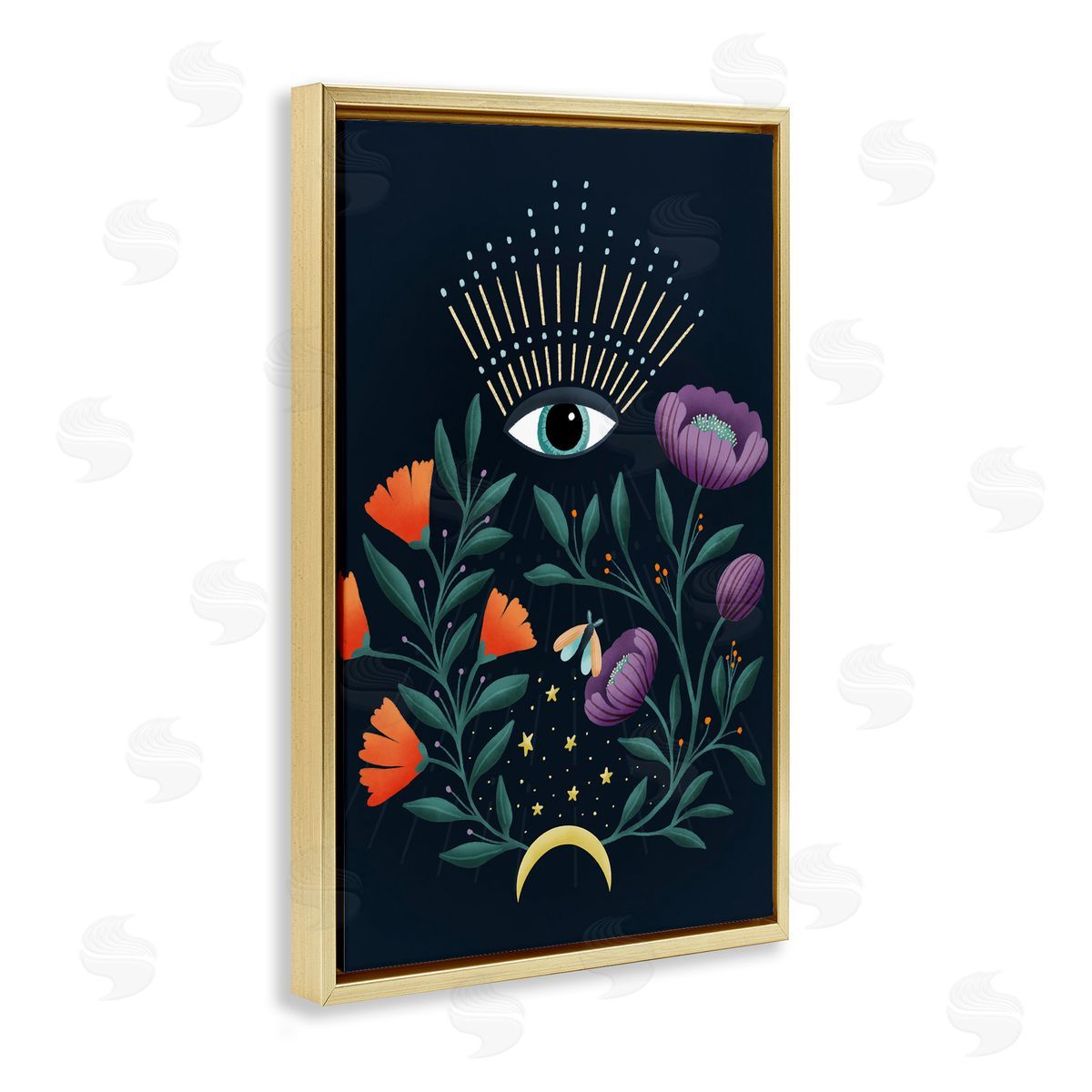 Metka Hiti Mystical Floral Evil Eye Canvas Wall Art Print