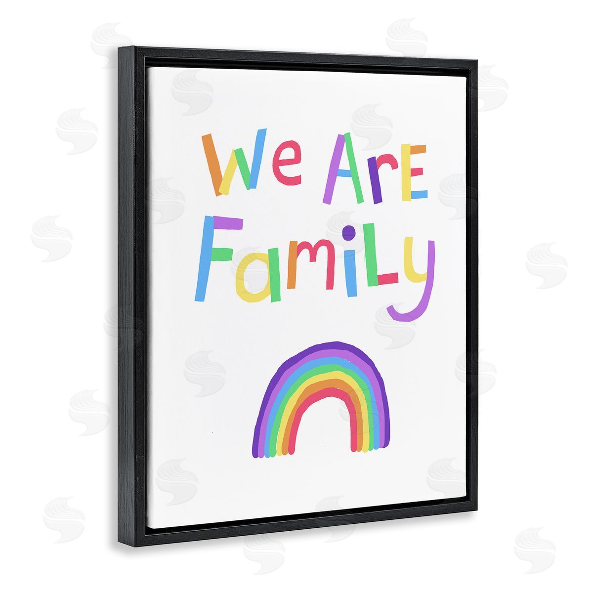 Carla Daly We Are Family Rainbow Canvas Wall Art Print