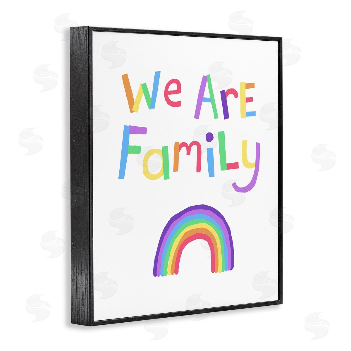 Carla Daly We Are Family Rainbow Canvas Wall Art Print