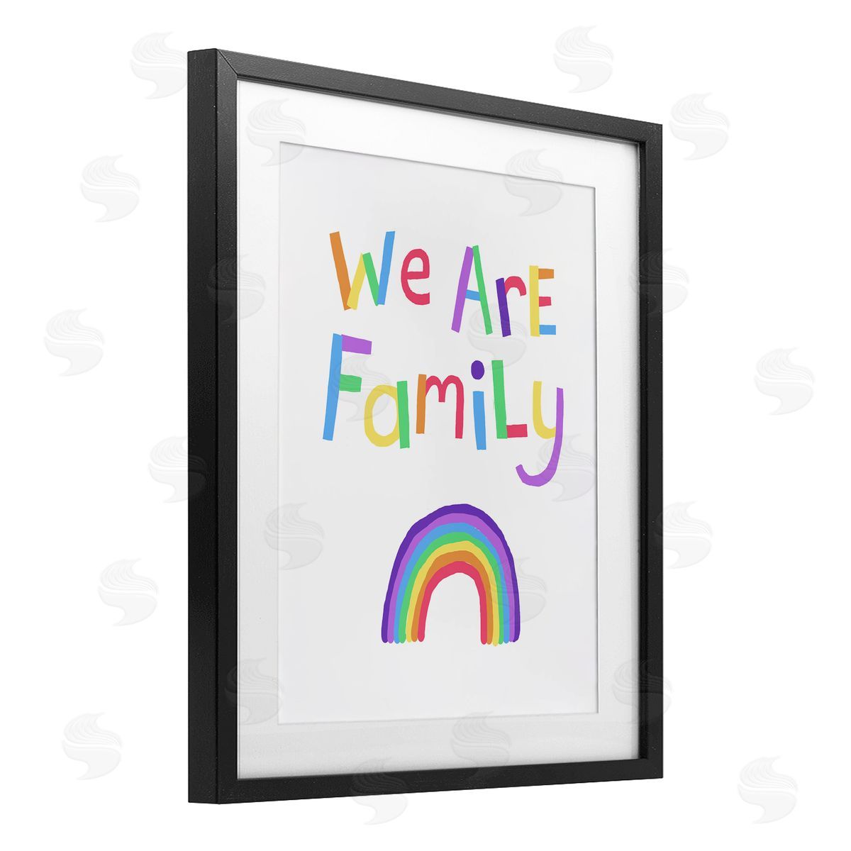 Carla Daly We Are Family Rainbow Canvas Wall Art Print
