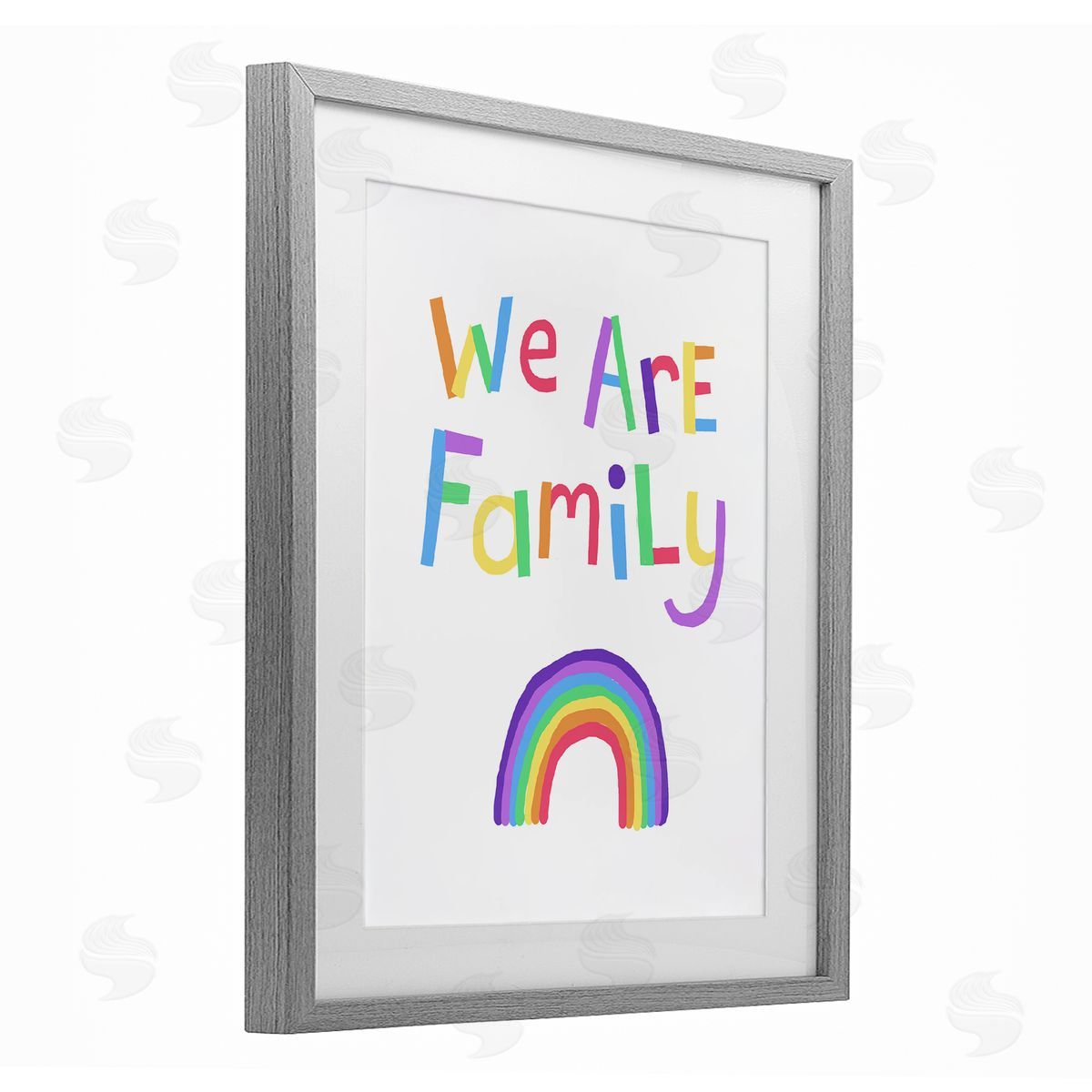 Carla Daly We Are Family Rainbow Canvas Wall Art Print