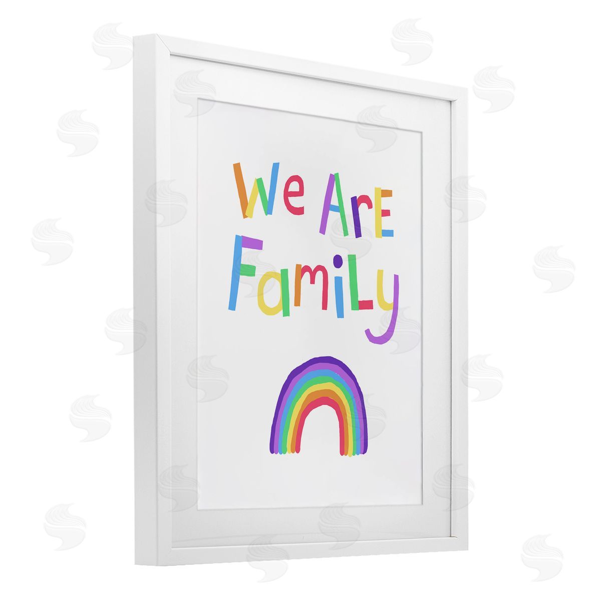 Carla Daly We Are Family Rainbow Canvas Wall Art Print