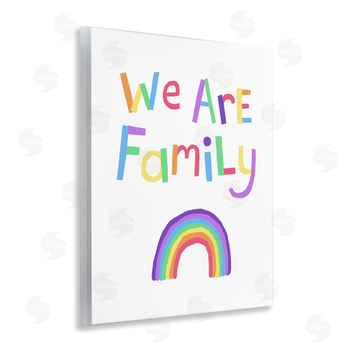 Carla Daly We Are Family Rainbow Canvas Wall Art Print