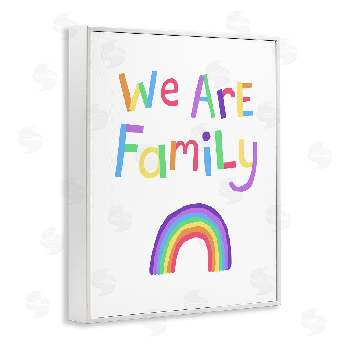 Carla Daly We Are Family Rainbow Canvas Wall Art Print