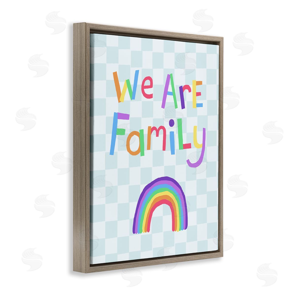 Carla Daly Geometric We Are Family Canvas Wall Art Print