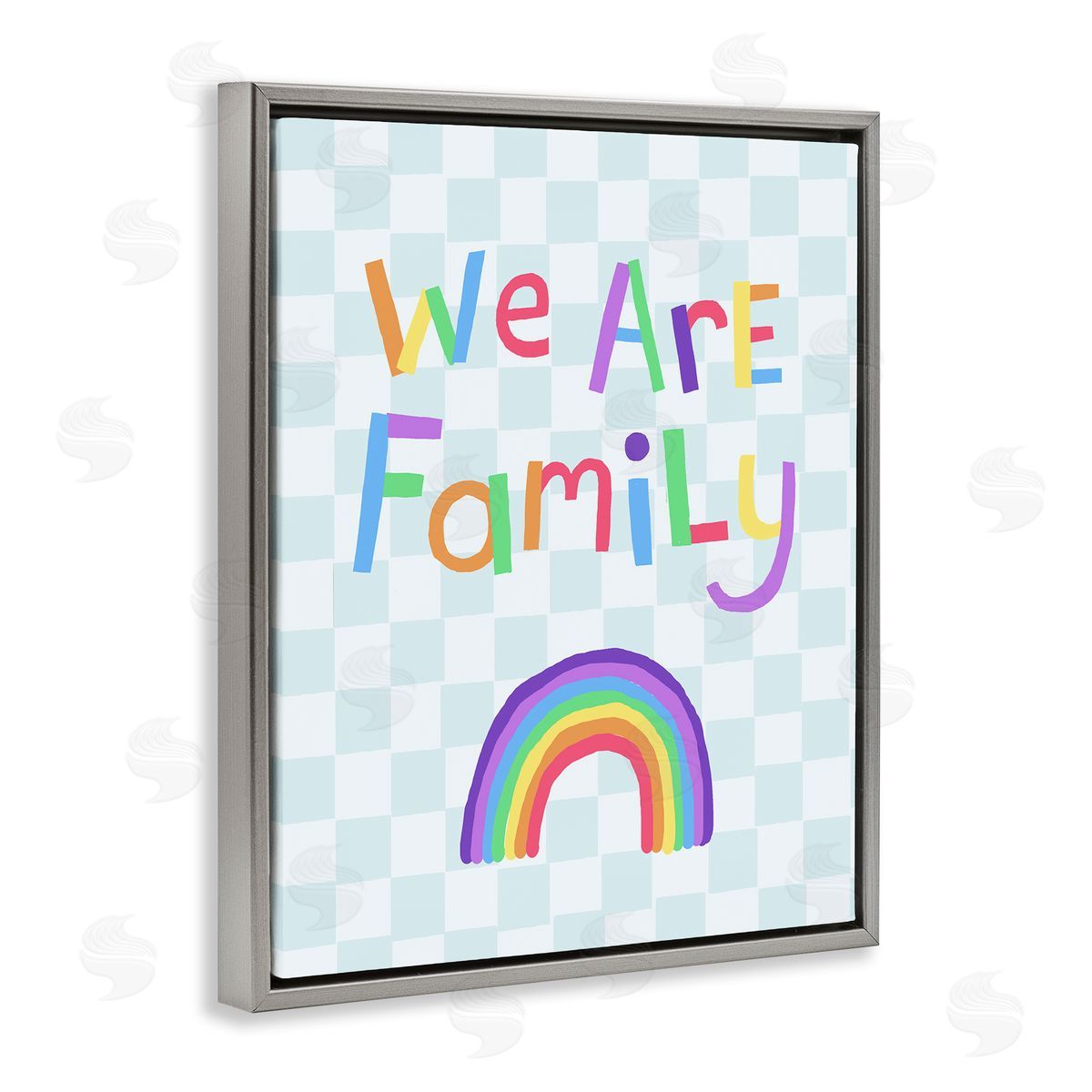 Carla Daly Geometric We Are Family Canvas Wall Art Print